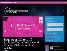 Tablet Screenshot of melodifestivalklubben.se